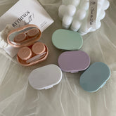 Serie color crema con estuche para lentes de contacto color espejo